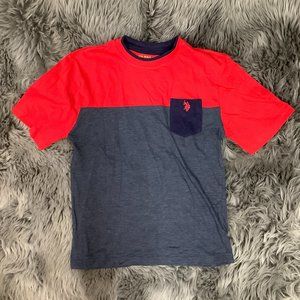 U.S. Polo Assn. | Boy's T-Shirt | Red & Navy | Size 14/16